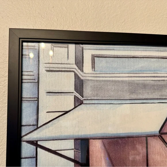 Paris Vintage Doberman Shopping Framed Wall Art